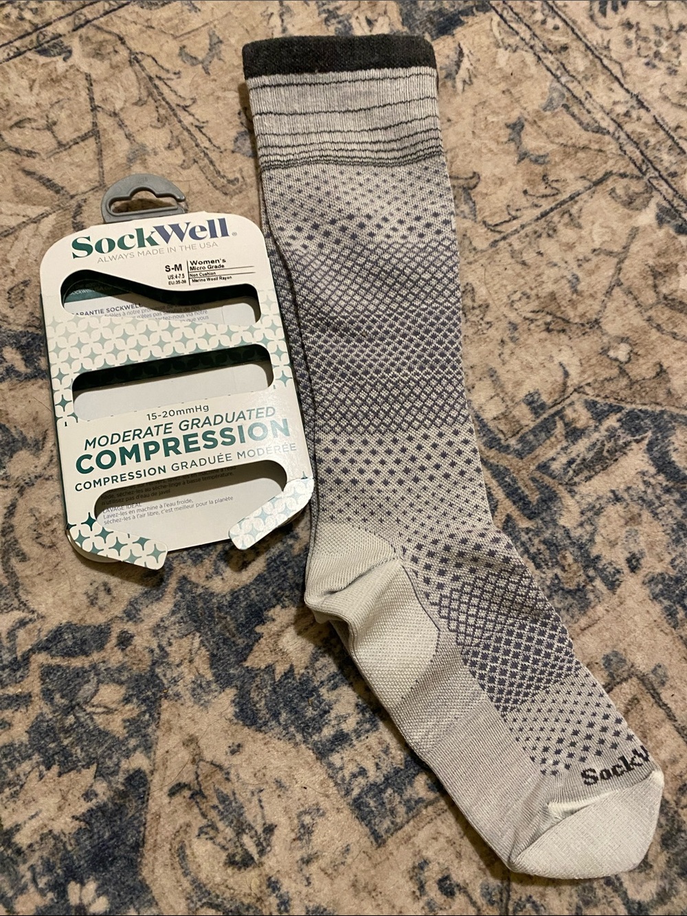 Sockwell Women’s S-M Micro Grade 15-20 Moderate Graduated Compression Socks Wool